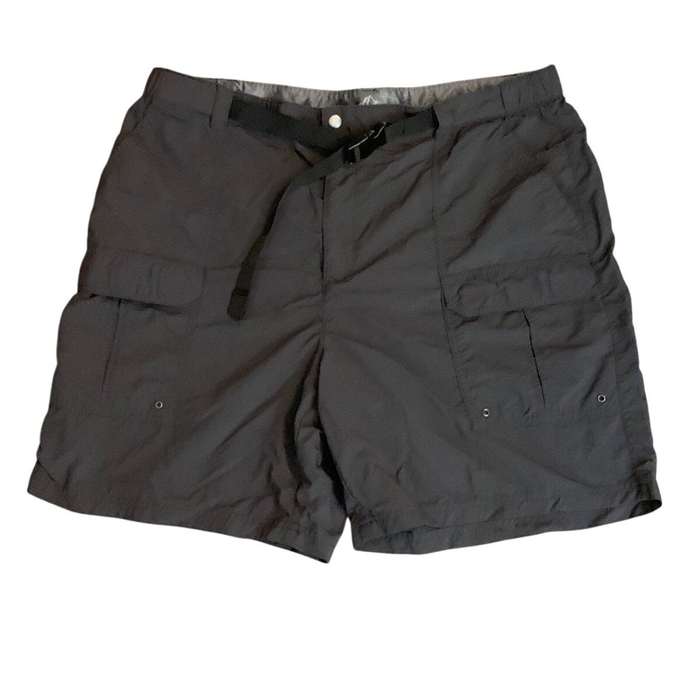 Croft & Barrow Mens 42 Gray Nylon‎ Outdoor Hiking Cargo Shorts